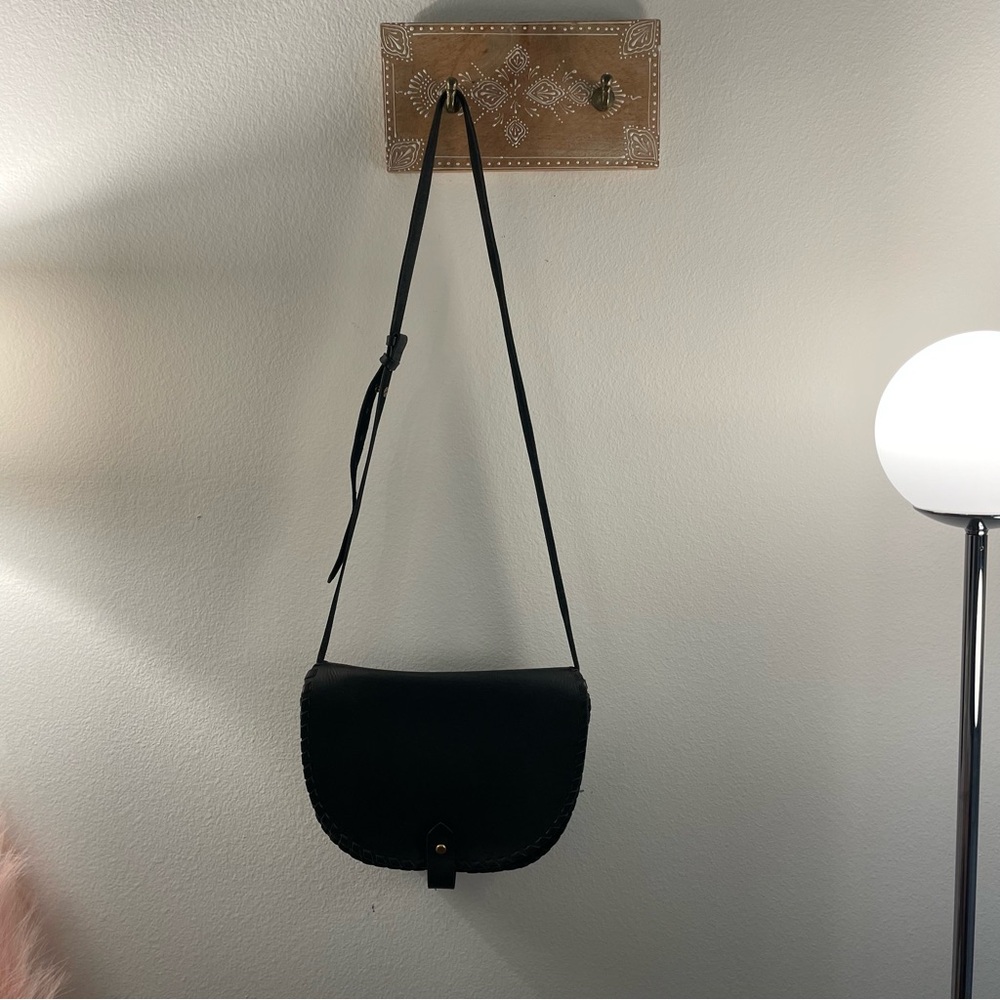 MADEWELL genuine leather black Crossbody Bag